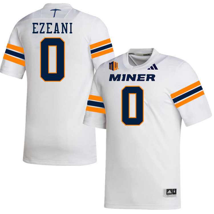 UTEP Miners #0 Udoka Ezeani College Football Jerseys,Uniforms-White